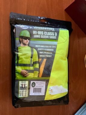 Hi-Vis Class 3 Long Sleeve Safety Shirt - Yellow/Neon